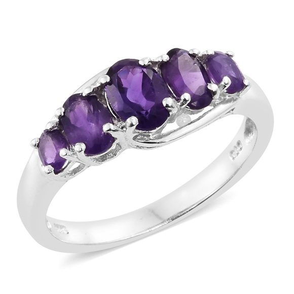 Lusaka Amethyst Platinum Over Sterling Silver - Picture 2 of 4